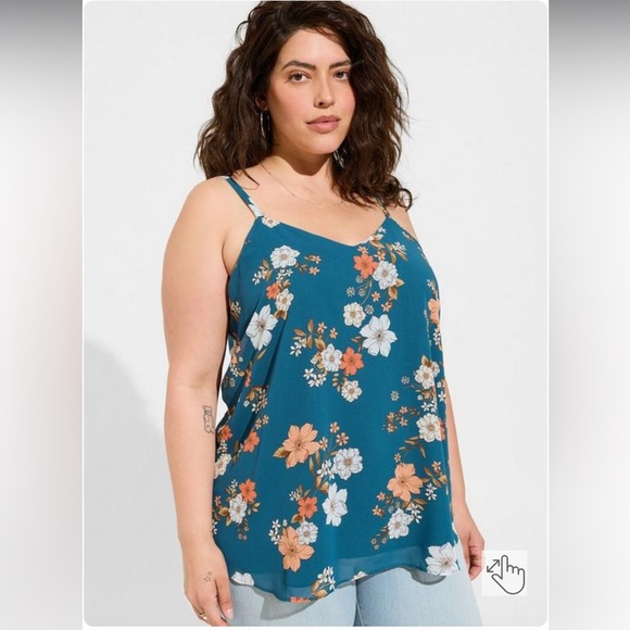 torrid Tops - Torrid Sophie Chiffon Swing Floral Cami Size 3 = 3X or 22/24